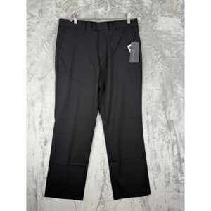 Kenneth Cole New York Pant Well Taken II Black Stretch Dress Pants Mens 34x32